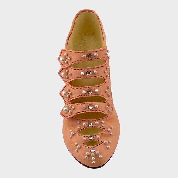 Vintage Just the Right Shoe Promenade Peach Pearls Raine-Willitts Designs - Picture 4 of 11